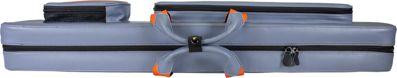 Molinari Flat Butterfly 3x6 Hard Cue Case - Gray / Orange