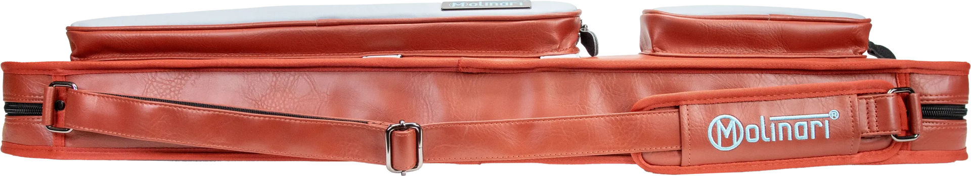 Molinari Classic Butterfly 2x4 Soft Cue Case - Brown / Light Blue