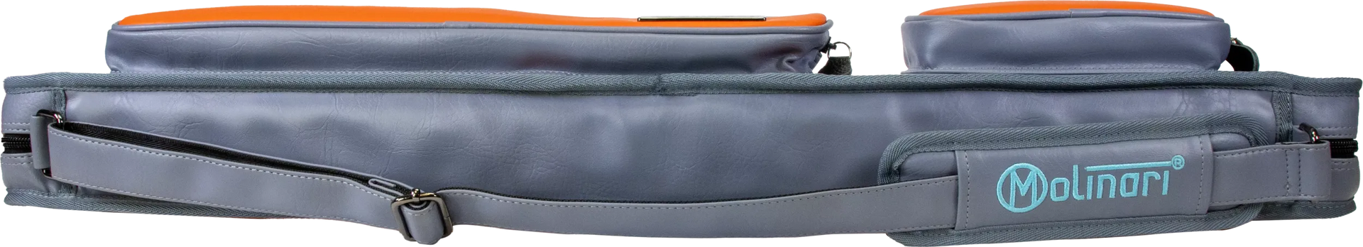 Molinari Classic Butterfly 2x4 Soft Cue Case - Gray / Orange