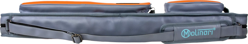 Molinari Classic Butterfly 2x4 Soft Cue Case - Gray / Orange