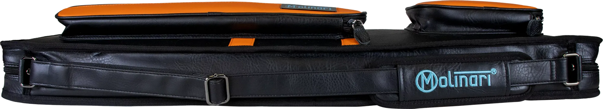 Molinari Classic Butterfly 3x6 Soft Cue Case - Black / Orange