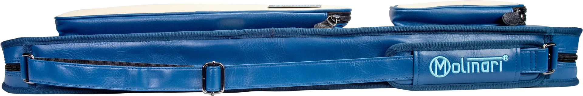 Molinari Classic Butterfly 3x6 Soft Cue Case - Blue / Biege