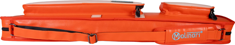 Molinari Classic Butterfly 3x6 Soft Cue Case - Orange / Light Pink
