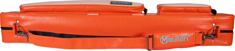 Molinari Flat Butterfly 2x4 Soft Cue Case - Orange / Light Pink
