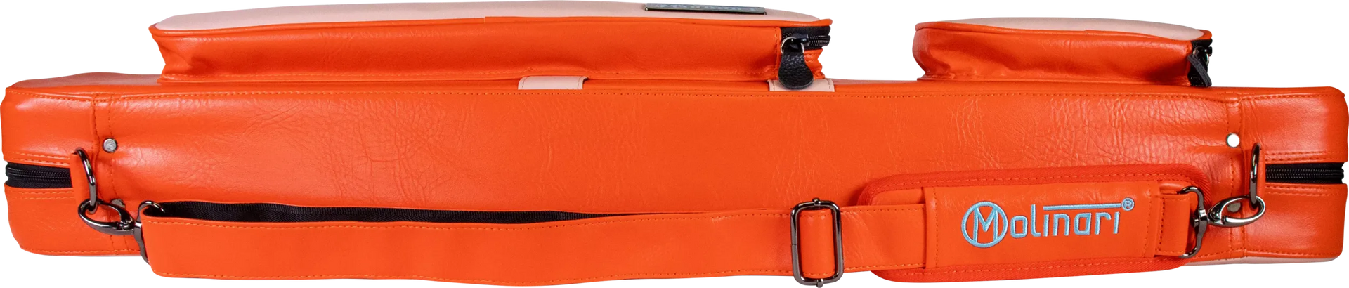 Molinari Classic Butterfly 3x6 Soft Cue Case - Orange / Light Pink