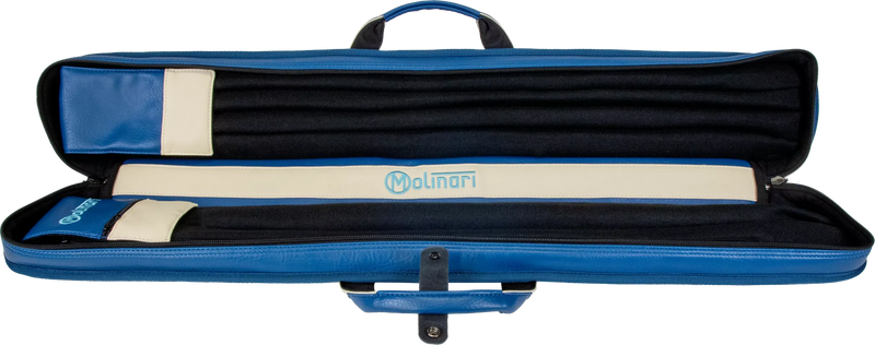 Molinari Classic Butterfly 2x4 Soft Cue Case - Blue / Beige