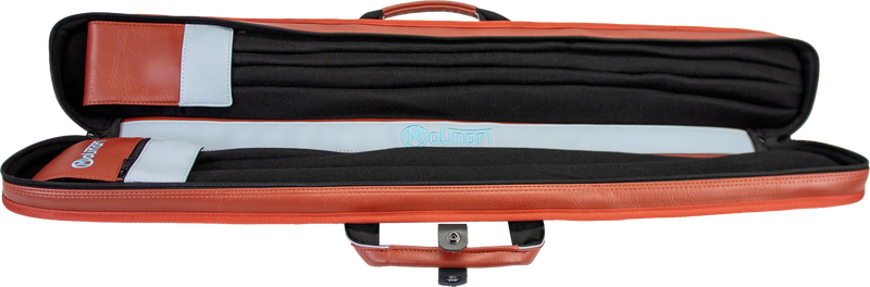 Molinari Classic Butterfly 2x4 Soft Cue Case - Brown / Light Blue