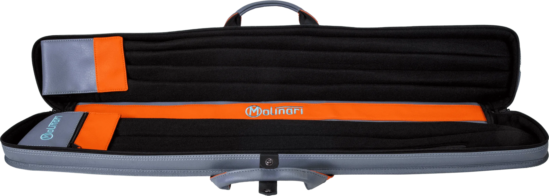 Molinari Classic Butterfly 2x4 Soft Cue Case - Gray / Orange
