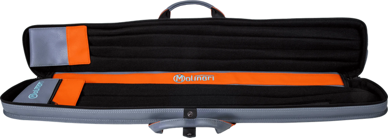 Molinari Classic Butterfly 2x4 Soft Cue Case - Gray / Orange