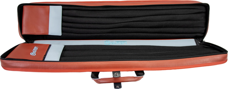 Molinari Classic Butterfly 3x6 Soft Cue Case - Brown / Light Blue