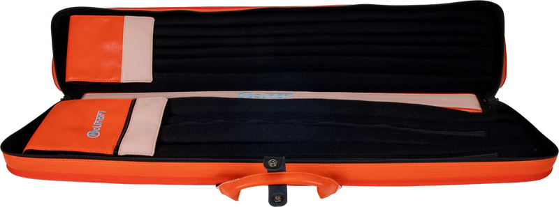 Molinari Classic Butterfly 3x6 Soft Cue Case - Orange / Light Pink