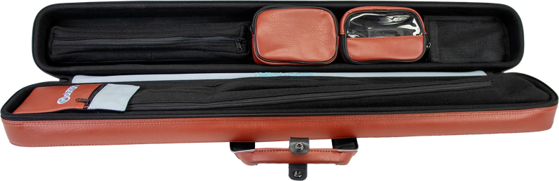 Molinari Flat Butterfly 2x4 Soft Cue Case - Brown / Light Blue