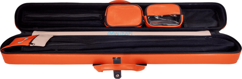 Molinari Flat Butterfly 2x4 Soft Cue Case - Orange / Light Pink