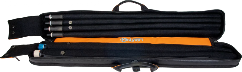 Molinari Classic Butterfly 2x4 Soft Cue Case - Black / Orange
