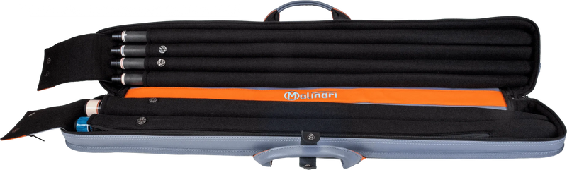 Molinari Classic Butterfly 2x4 Soft Cue Case - Gray / Orange