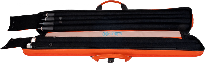 Molinari Classic Butterfly2x4 Soft Cue Case - Orange / Light Pink