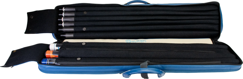 Molinari Classic Butterfly 3x6 Soft Cue Case - Blue / Biege