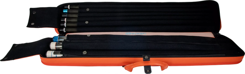 Molinari Classic Butterfly 3x6 Soft Cue Case - Orange / Light Pink