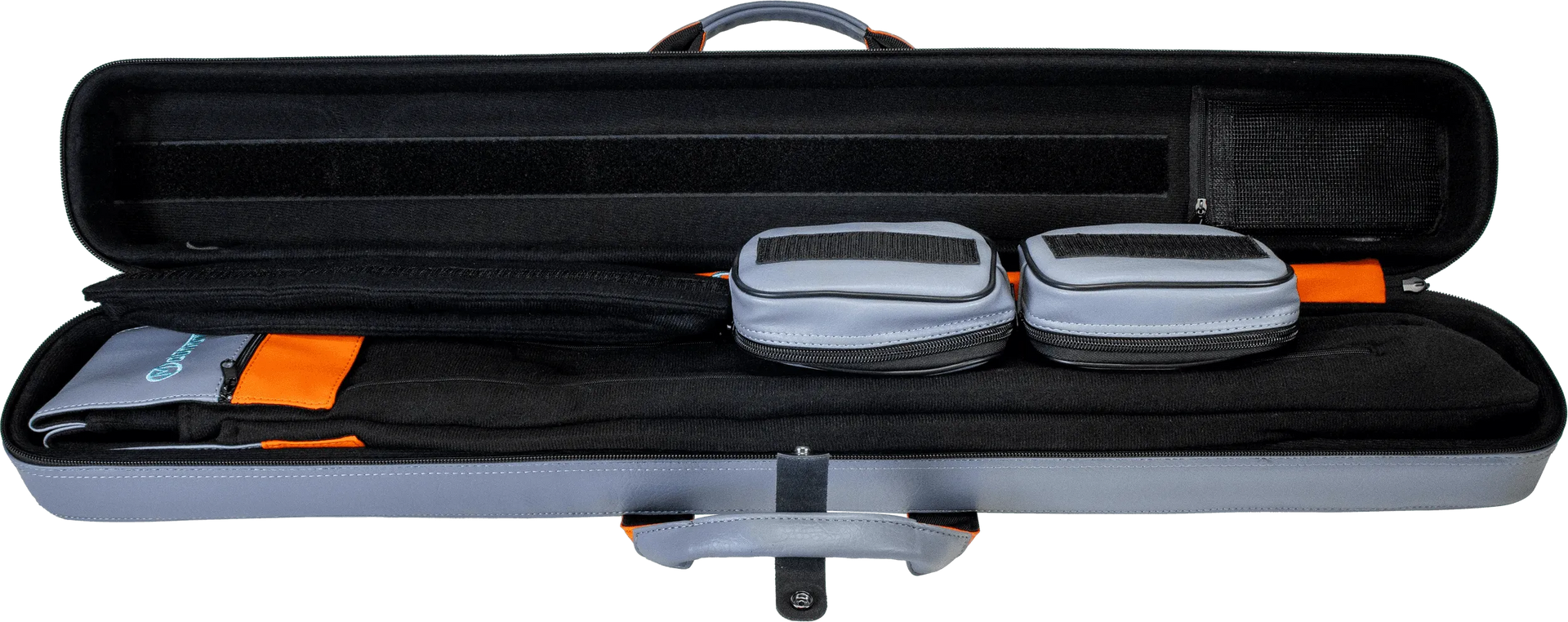Molinari Flat Butterfly 2x4 Soft Cue Case - Gray / Orange