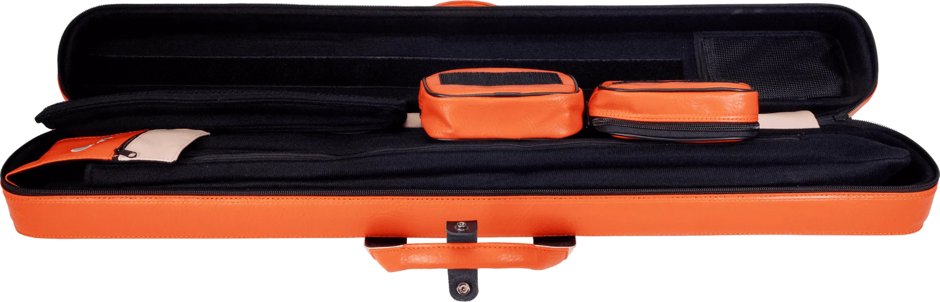 Molinari Flat Butterfly 2x4 Soft Cue Case - Orange / Light Pink