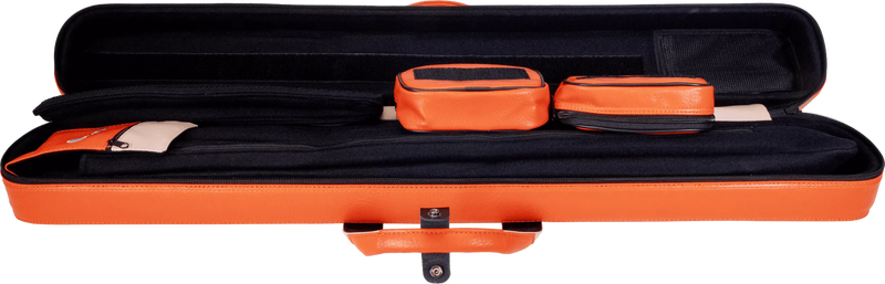 Molinari Flat Butterfly 2x4 Soft Cue Case - Orange / Light Pink