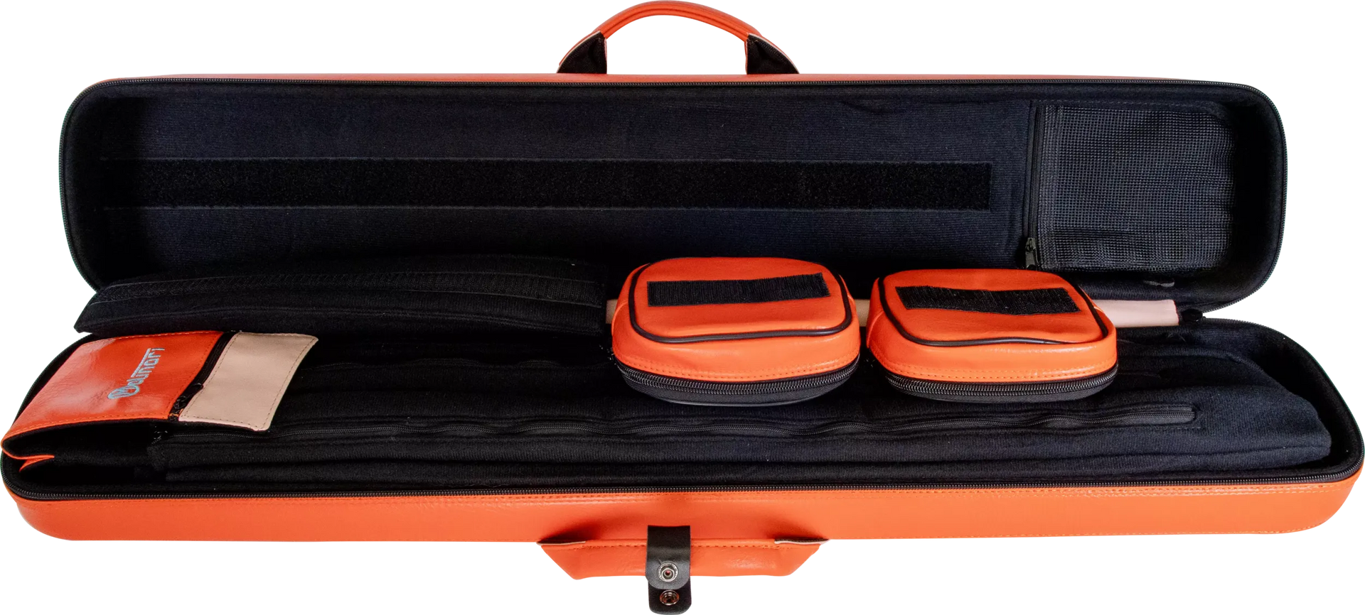 Molinari Classic Butterfly 3x6 Soft Cue Case - Orange / Light Pink
