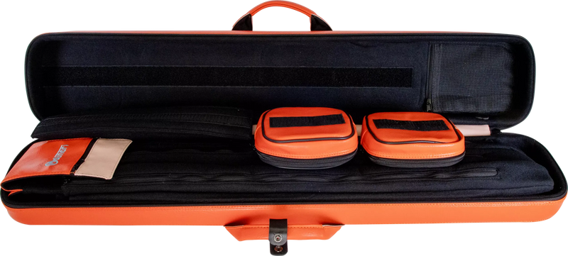 Molinari Classic Butterfly 3x6 Soft Cue Case - Orange / Light Pink