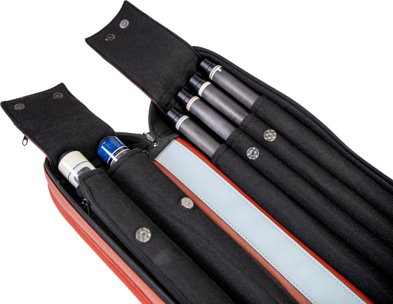 Molinari Classic Butterfly 2x4 Soft Cue Case - Brown / Light Blue