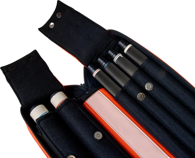 Molinari Classic Butterfly2x4 Soft Cue Case - Orange / Light Pink