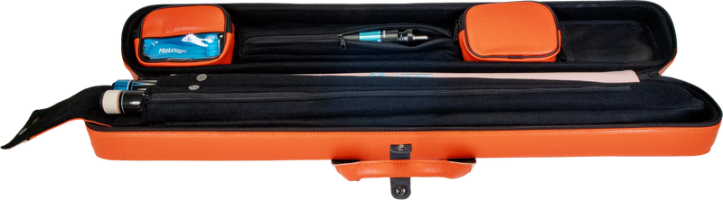 Molinari Flat Butterfly 2x4 Soft Cue Case - Orange / Light Pink