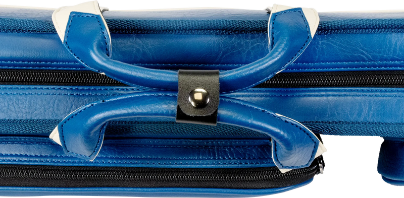 Molinari Classic Butterfly 2x4 Soft Cue Case - Blue / Beige