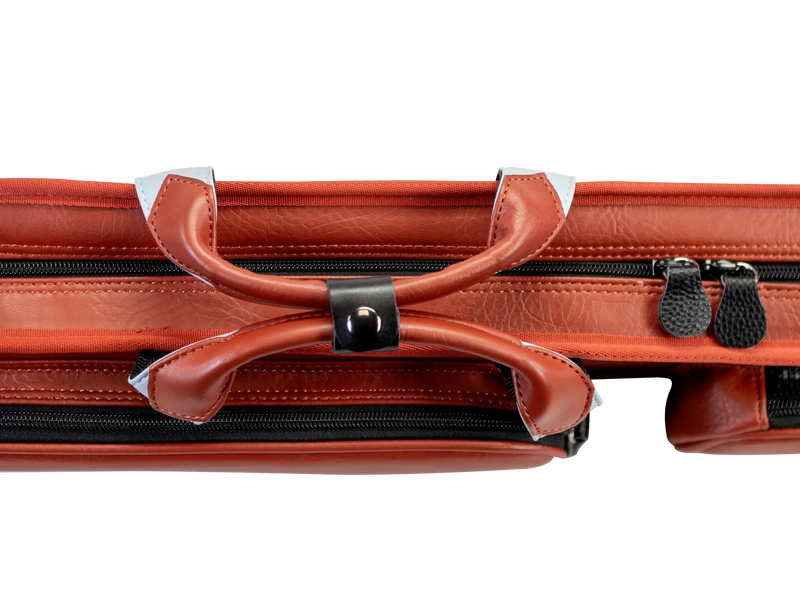 Molinari Classic Butterfly 2x4 Soft Cue Case - Brown / Light Blue