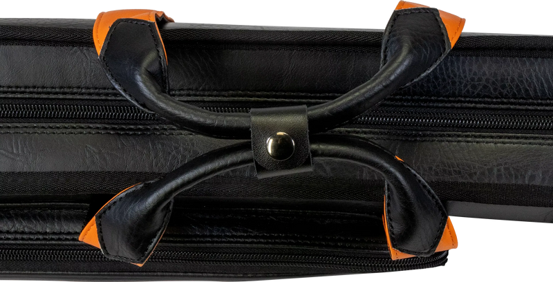 Molinari Classic Butterfly 3x6 Soft Cue Case - Black / Orange