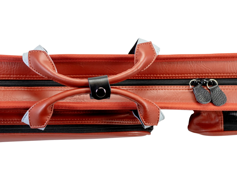 Molinari Classic Butterfly 3x6 Soft Cue Case - Brown / Light Blue