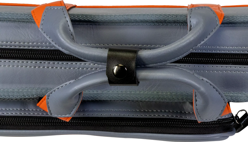 Molinari Classic Butterfly 3x6 Soft Cue Case - Gray / Orange