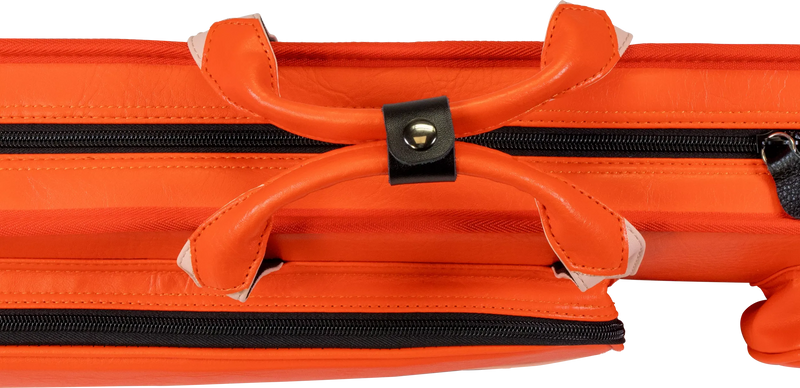 Molinari Classic Butterfly 3x6 Soft Cue Case - Orange / Light Pink