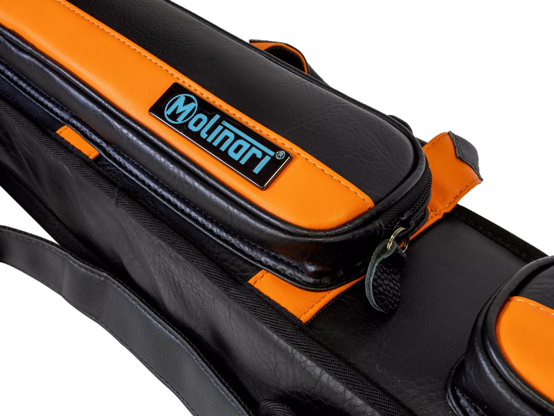 Molinari Classic Butterfly 2x4 Soft Cue Case - Black / Orange