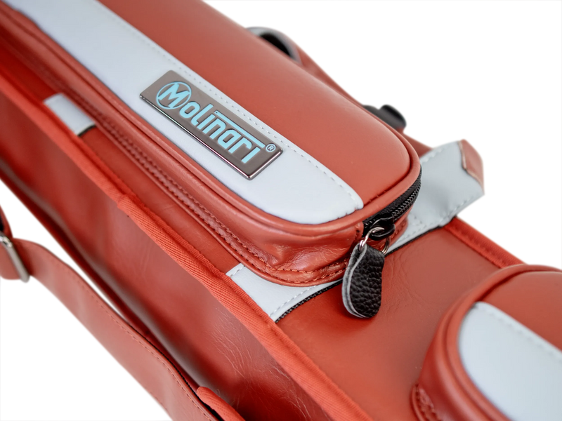 Molinari Classic Butterfly 2x4 Soft Cue Case - Brown / Light Blue