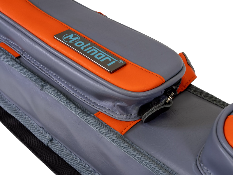 Molinari Classic Butterfly 2x4 Soft Cue Case - Gray / Orange