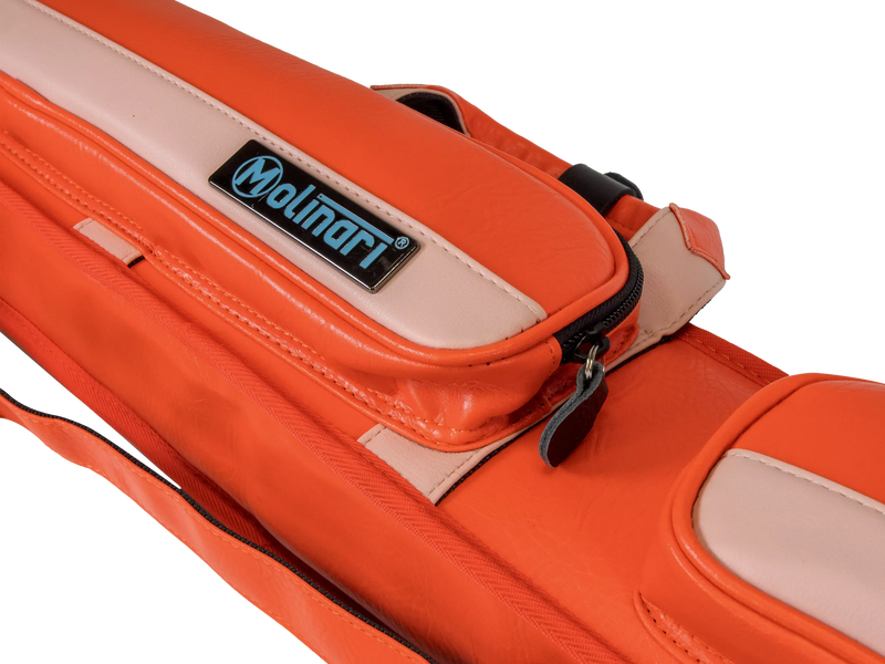 Molinari Classic Butterfly2x4 Soft Cue Case - Orange / Light Pink