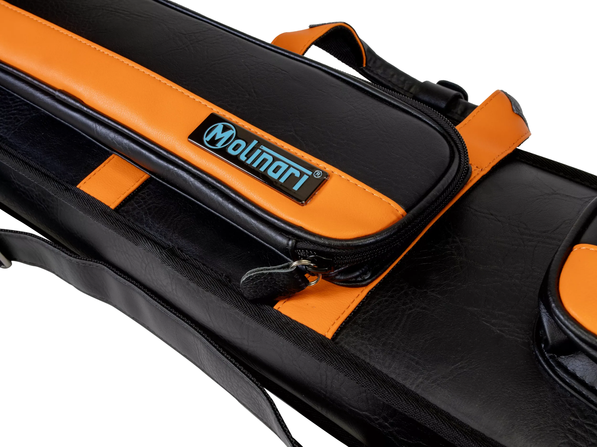Molinari Classic Butterfly 3x6 Soft Cue Case - Black / Orange