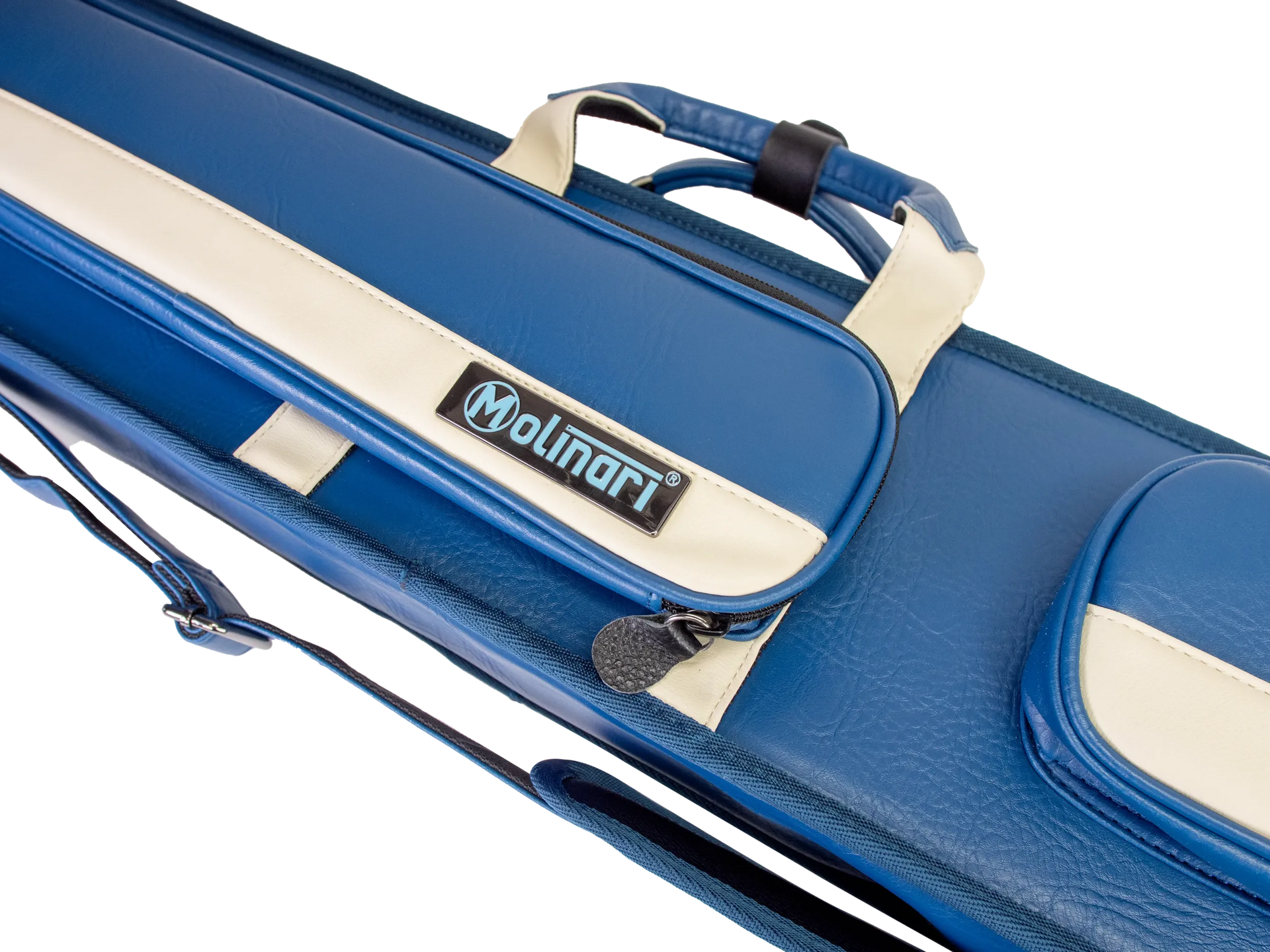 Molinari Classic Butterfly 3x6 Soft Cue Case - Blue / Biege