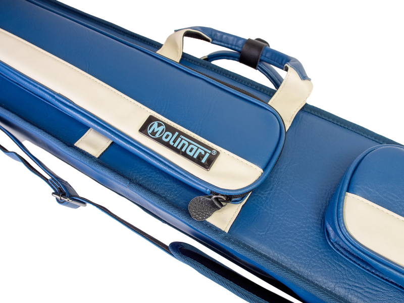 Molinari Classic Butterfly 3x6 Soft Cue Case - Blue / Biege