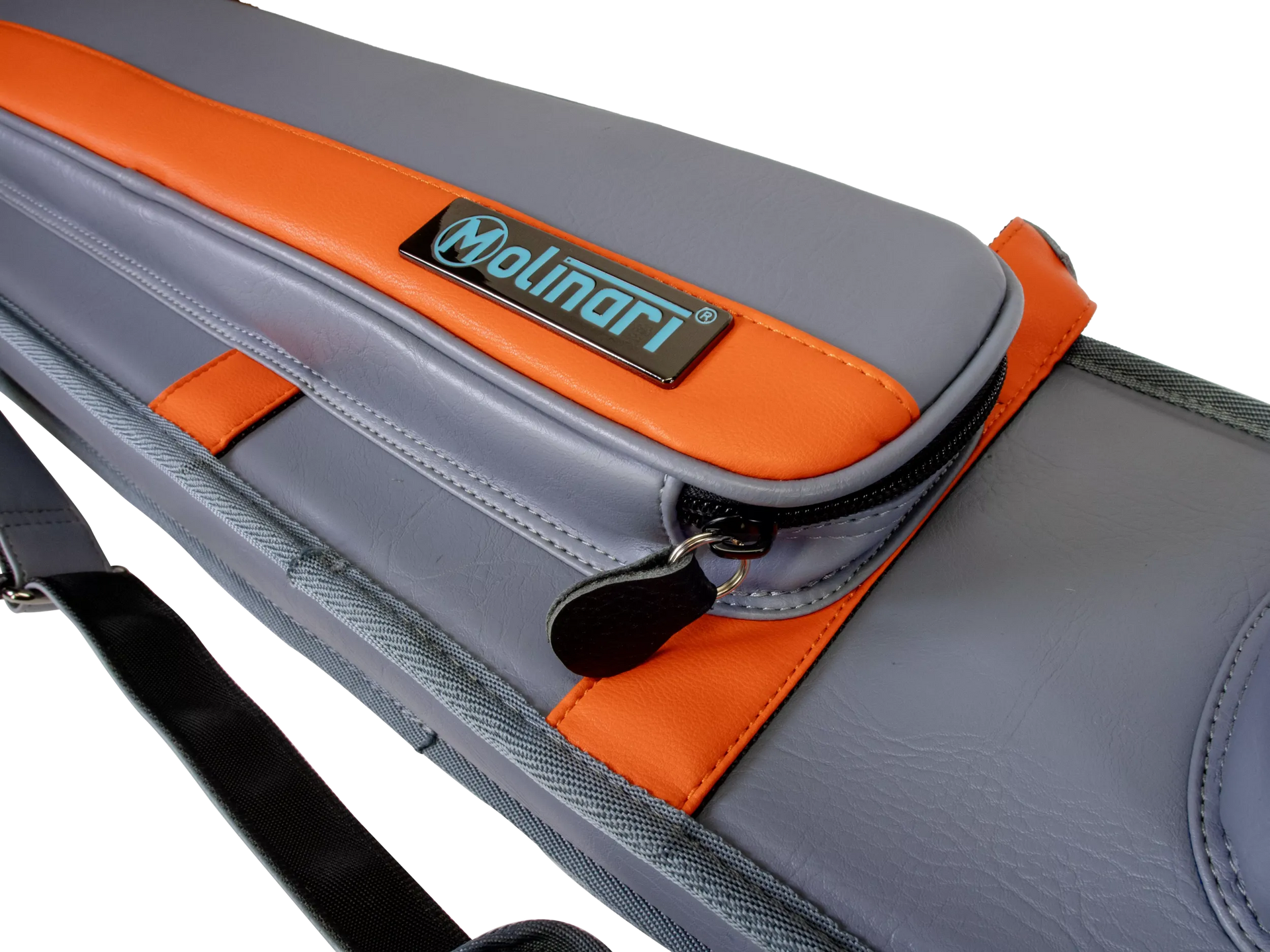 Molinari Classic Butterfly 3x6 Soft Cue Case - Gray / Orange