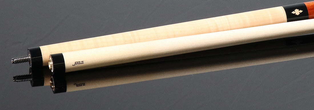 Joss Flame Birch with Bloodwood No Wrap Pool Cue - JC20-101