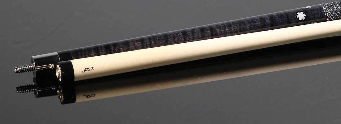 Joss Gray Stained Maple with Notched Pearl Dot Inlays Pool Cue - JC20-51