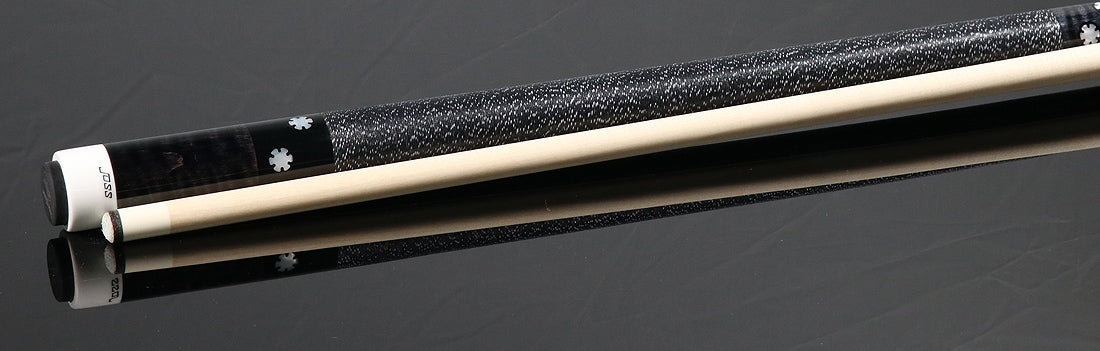 Joss Gray Stained Maple with Notched Pearl Dot Inlays Pool Cue - JC20-51
