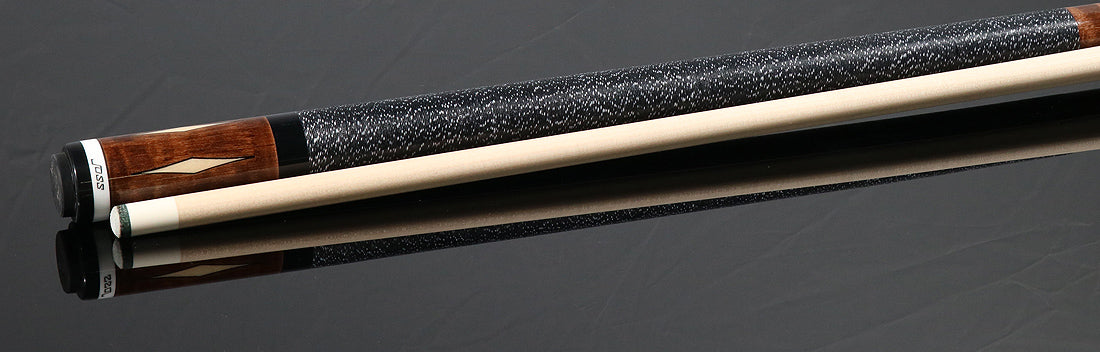 Joss Walnut-Stained Maple with Maple Diamond Inlays Pool Cue - JC20-123