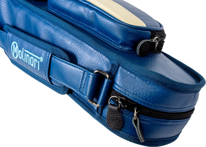 Molinari Classic Butterfly 2x4 Soft Cue Case - Blue / Beige