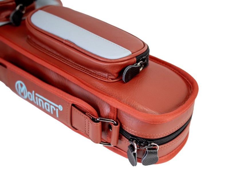 Molinari Classic Butterfly 2x4 Soft Cue Case - Brown / Light Blue